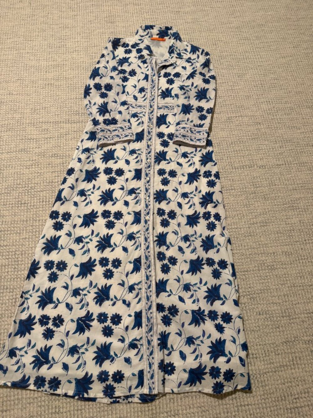 OLIPHANT DESIGN Shirt Dress Maxi- Marion Blue sz M Tuckernuck - Picture 5 of 6